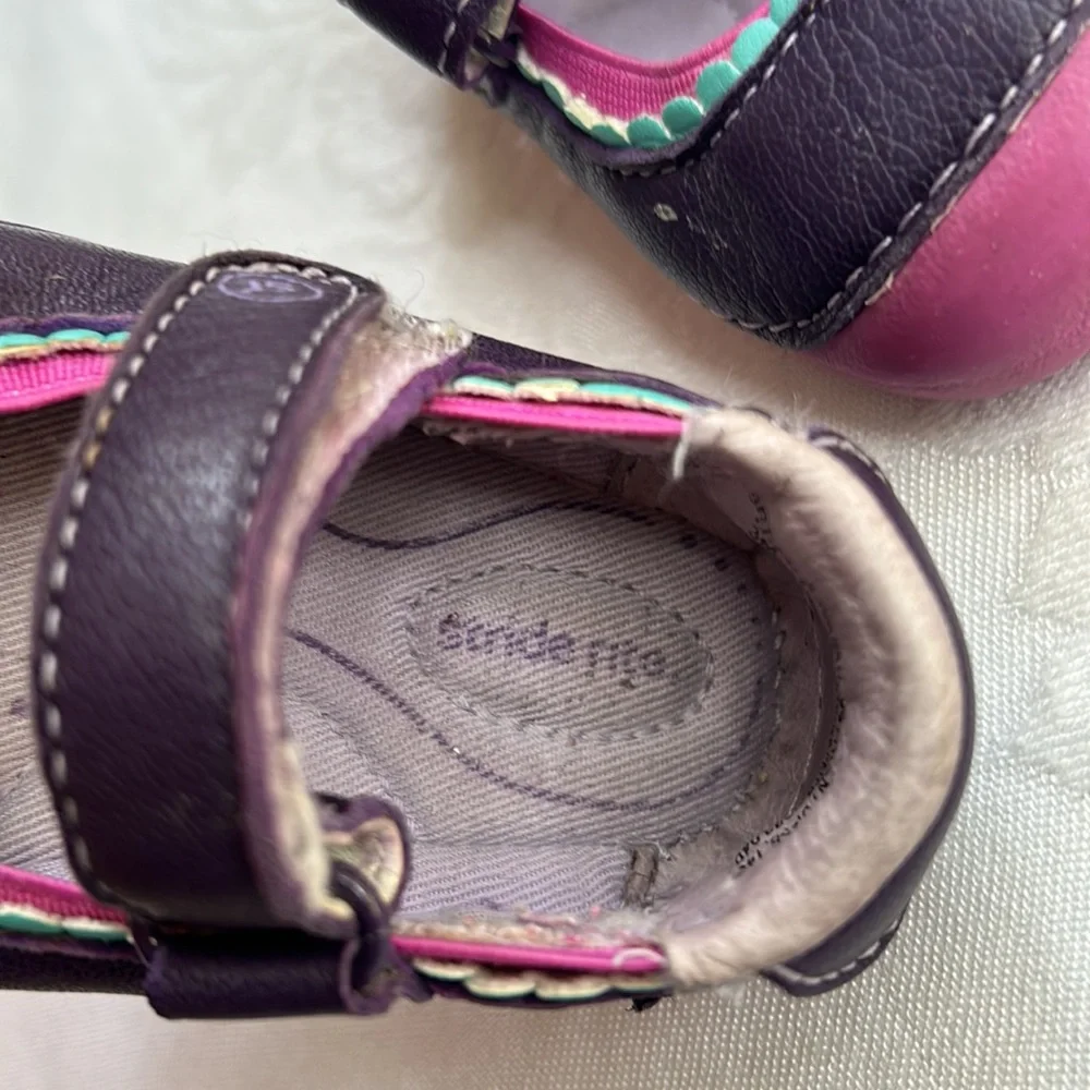 COPY - Stride Rite Baby girl purple leather Mary Jane Savanah Walkers Sz 3 mont…